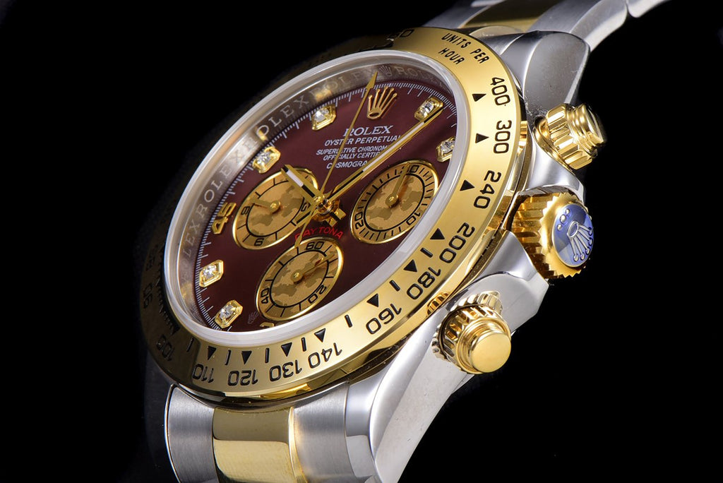 DAYTONA CUSTOM TWO-TONE RED PEARL DIAL