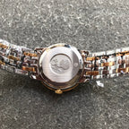 DEVILLE PRESTIGE 27MM QUARTZ GOLD STEEL DIAMOND NUMERALS
