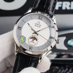 DEVILLE CHRONOMETER 40MM MOONPHASE WHITE GREY DIAL