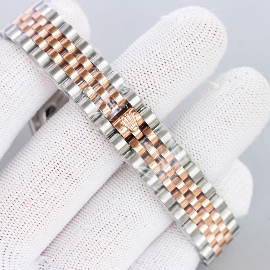DATEJUST 31 TWO-TONE PINK GOLD STEEL GREY DIAL