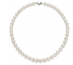 Minimalist Classic Pearl Strand Necklace – Minimalist Round Pearl Beaded Necklace for Women – Elegant Everyday Jewelry for Women
