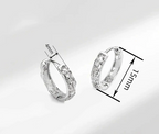 Minimalist Minimalist Engraved Hoop Earrings – Silver Textured Small Hoop Earrings for Women – Elegant Everyday Jewelry for Women