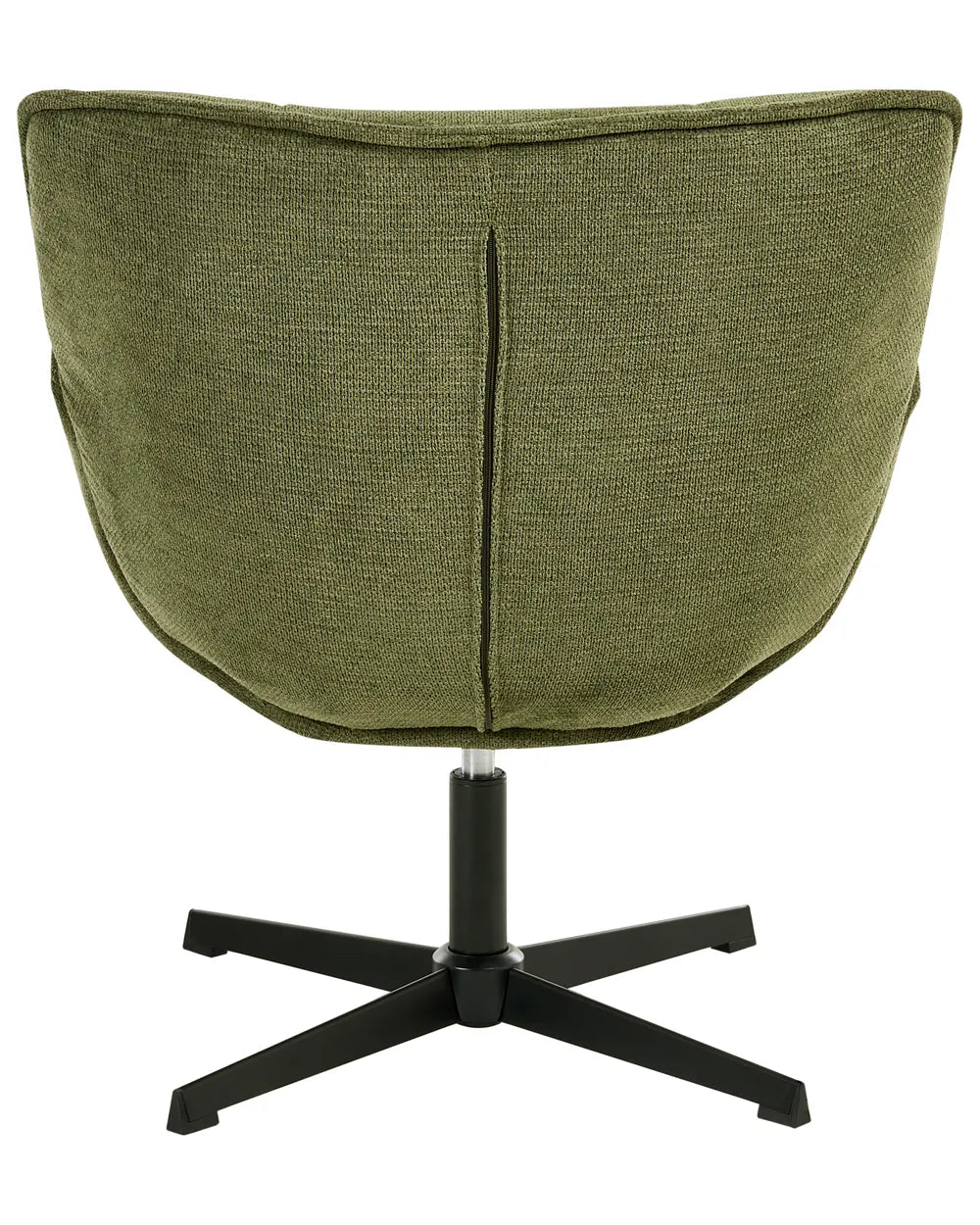 Swivel Armchair AUMA Fabric Green – Retro Accent Chair with 360° Swivel Base