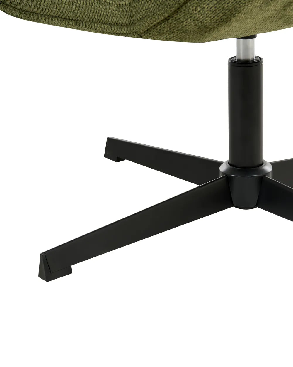 Swivel Armchair AUMA Fabric Green – Retro Accent Chair with 360° Swivel Base