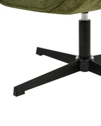 Swivel Armchair AUMA Fabric Green – Retro Accent Chair with 360° Swivel Base