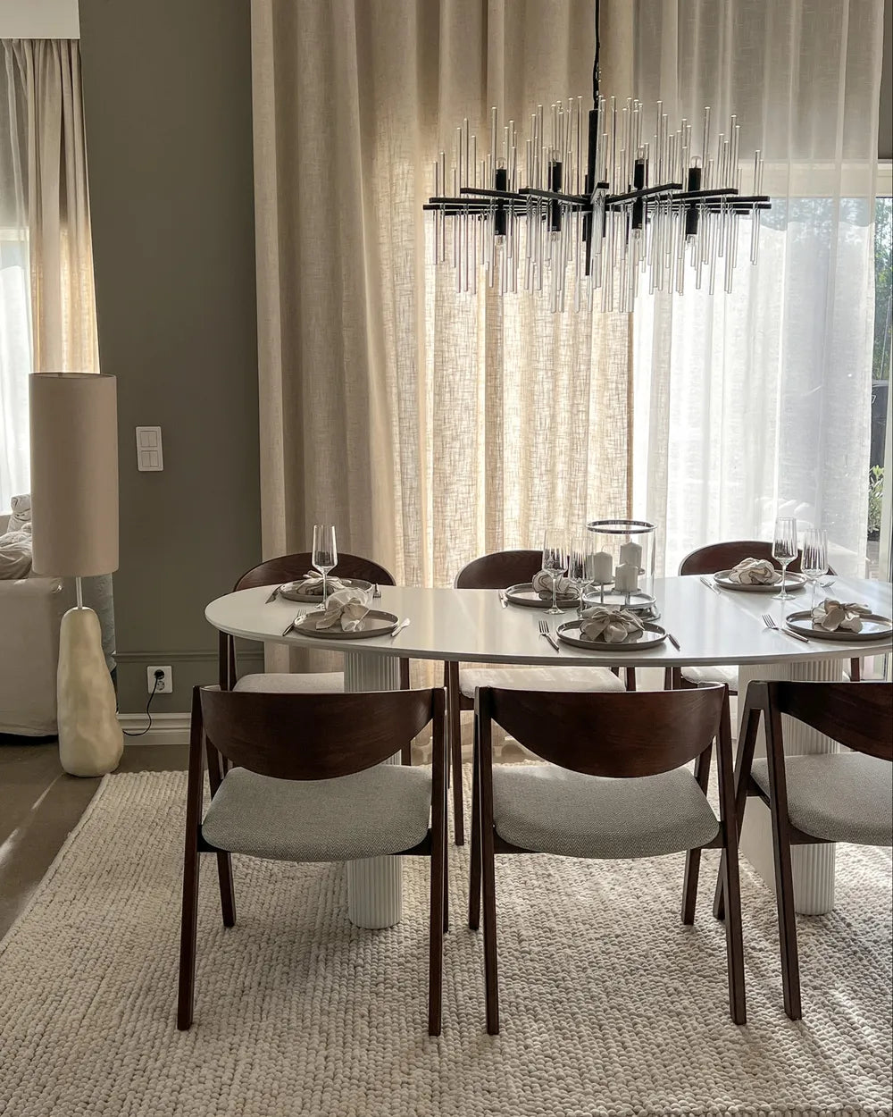 Set of 2 Dining Chairs Yuba Wood Light Grey