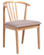 Set of 2 Dining Chairs Craig Wood Light Brown / Taupe