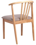 Set of 2 Dining Chairs Craig Wood Light Brown / Taupe