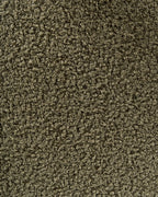 Set of 2 Dining Chairs ELAINE Bouclé Fabric Taupe – Dark Wood Frame