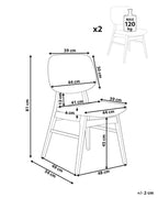 Set of 2 Dining Chairs ELAINE Bouclé Fabric Taupe – Dark Wood Frame