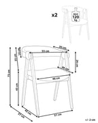2 Dining Chairs in Traditional Style