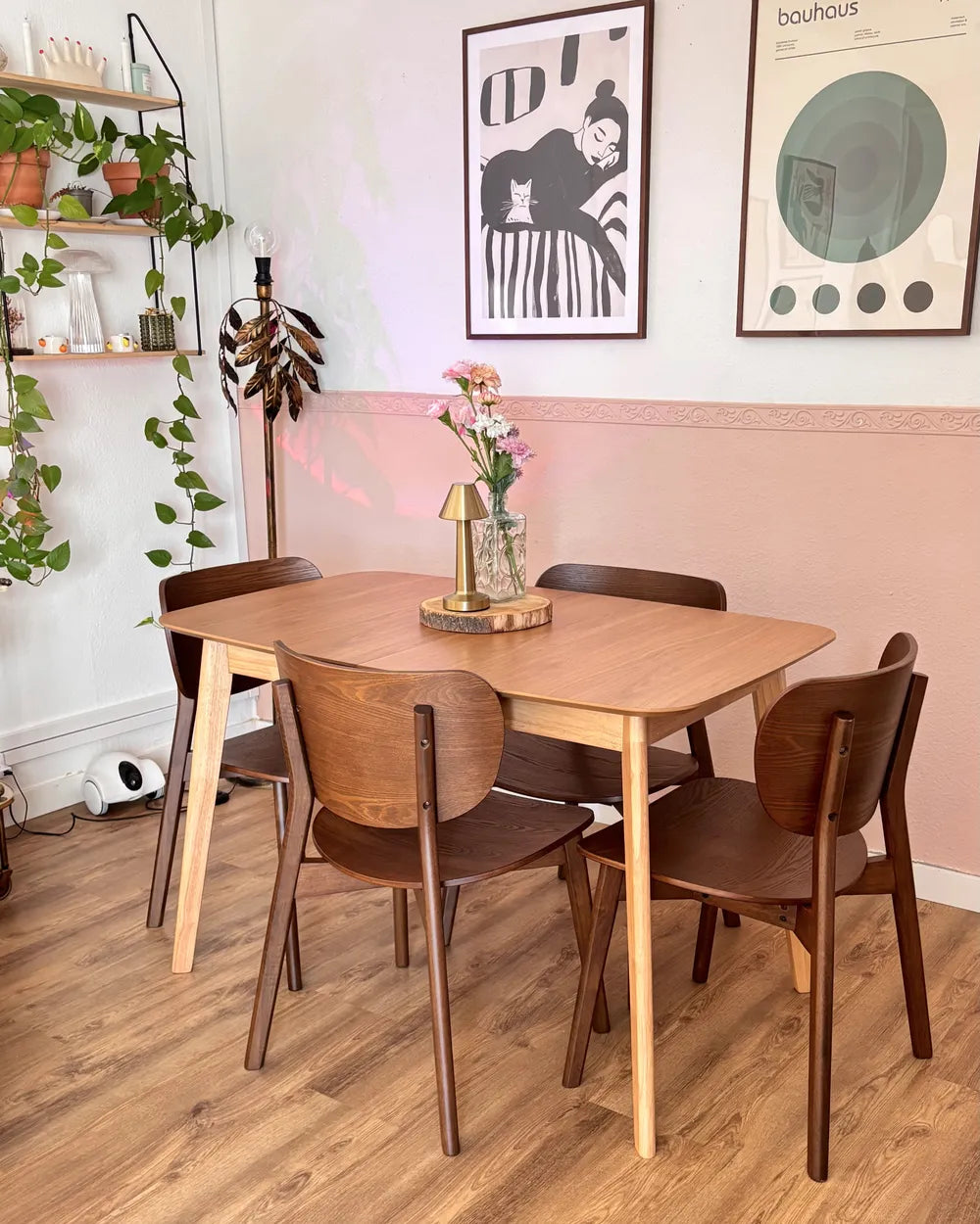 Set of 2 Dining Chairs Overly Wood Brown