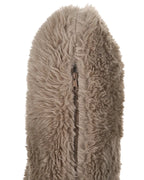 Classic Armchair SKOVDE Faux Fur Upholstered Armchair with Armrests – Taupe