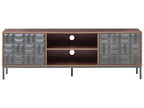 CARAQUET Dark Brown TV Stand – Geometric Pattern Media Unit for TVs up to 70", 160 cm