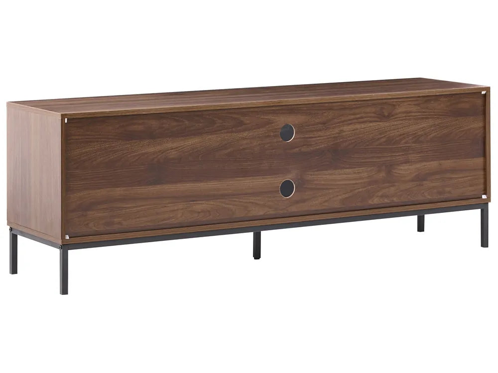 CARAQUET Dark Brown TV Stand – Geometric Pattern Media Unit for TVs up to 70", 160 cm