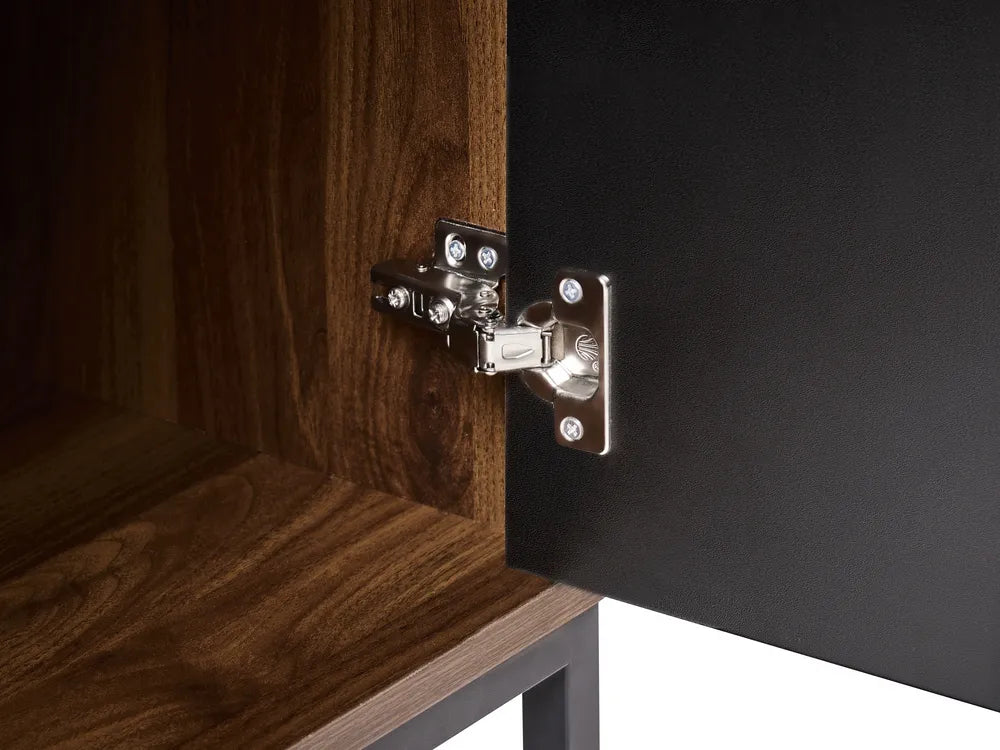 CARAQUET Dark Brown TV Stand – Geometric Pattern Media Unit for TVs up to 70", 160 cm