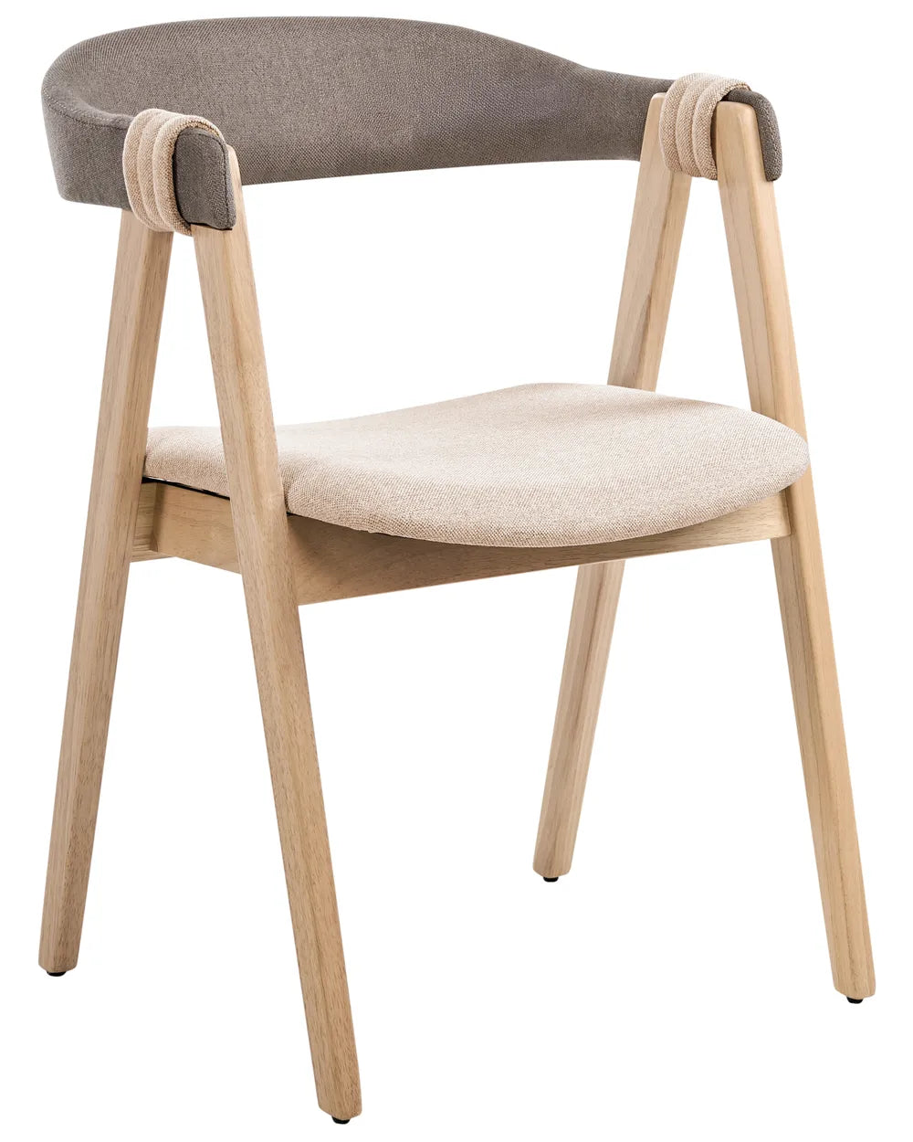 Set of 2 Dining Chairs DAY in Traditional Style – Light Brown & Taupe