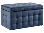 Storage Ottoman MICHIGAN Velvet – Tufted Upholstered Storage Bench with Hinged Lid, Multiple Colours