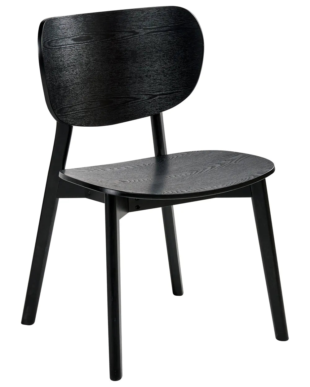 Set of 2 Dining Chairs Overly Wood Black