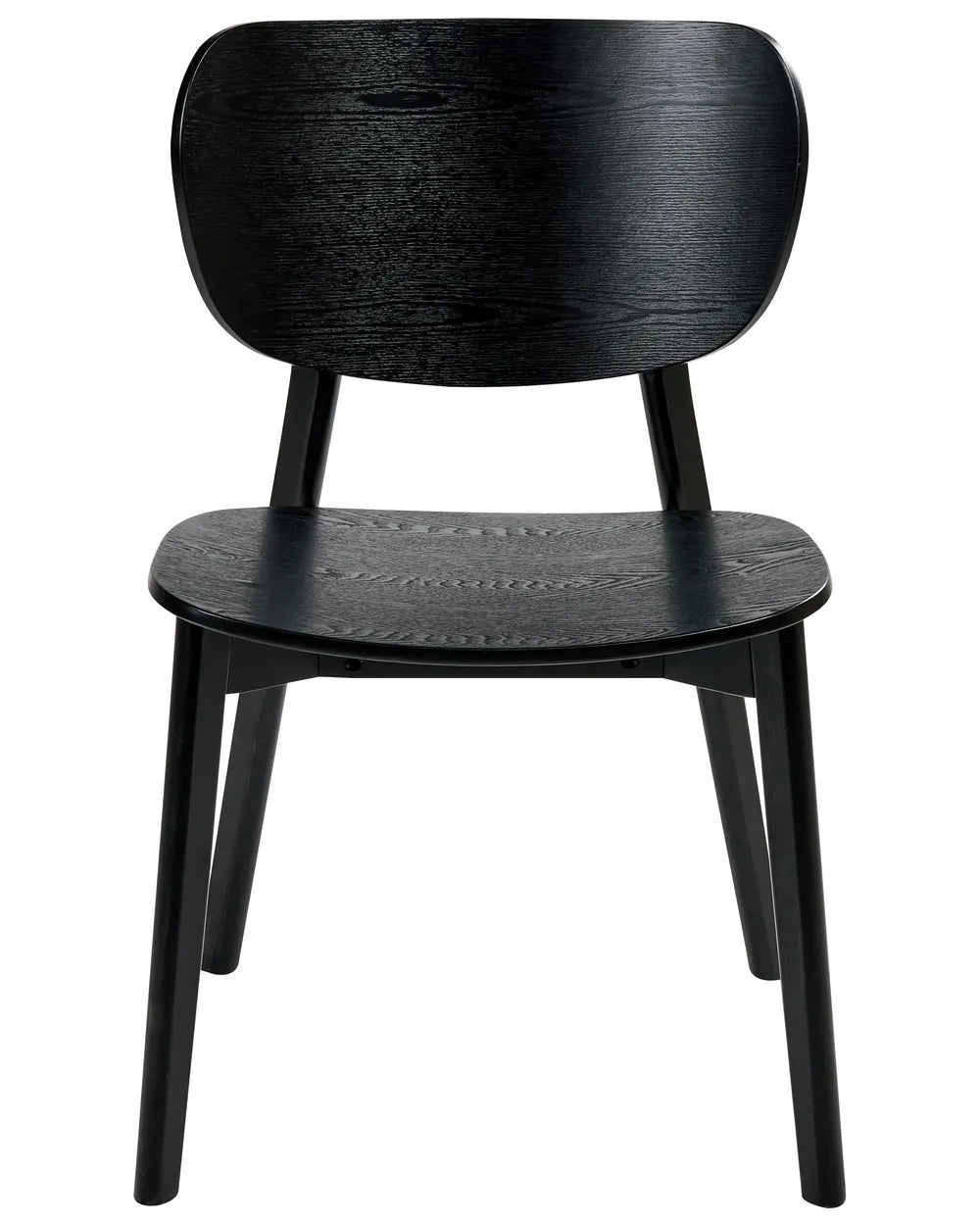 Set of 2 Dining Chairs Overly Wood Black