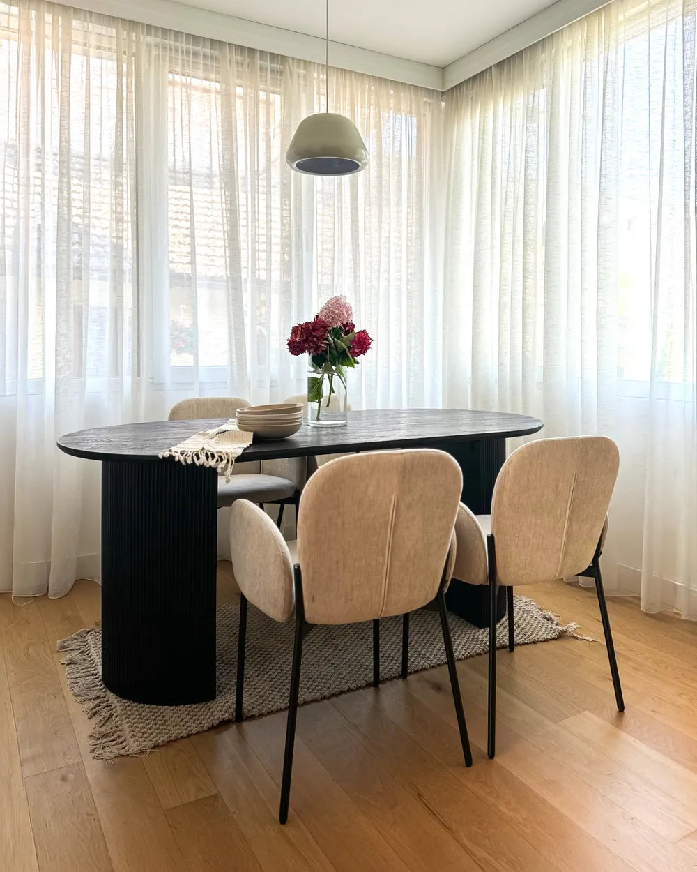 Dining Table SAVORY Black 180 × 90 cm