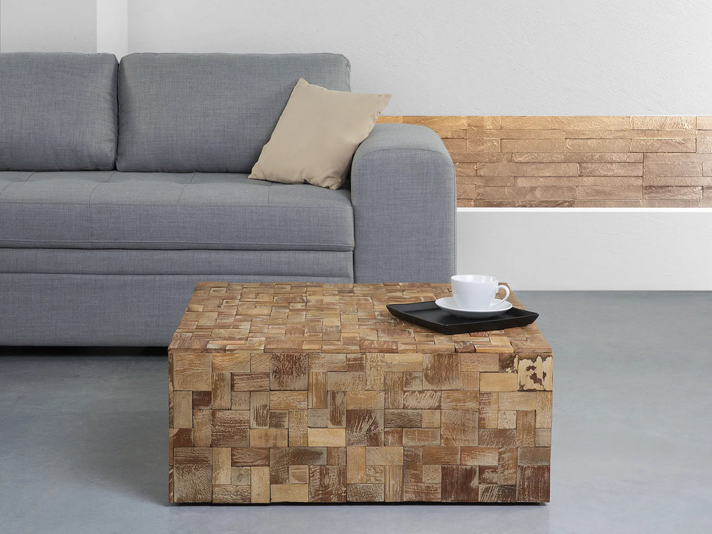 Coffee Table GAMBO – Solid Teak Wood, Brown