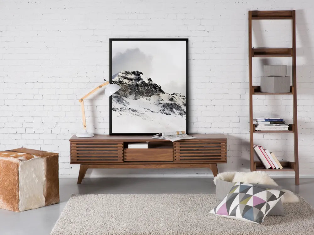 TV Stand DETROIT Dark Brown – Wooden TV Cabinet with Storage, Cable Management, for TVs up to 70"