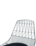 Set of 2 Dining Chairs HARLAN Metal Silver with Faux Leather Seat