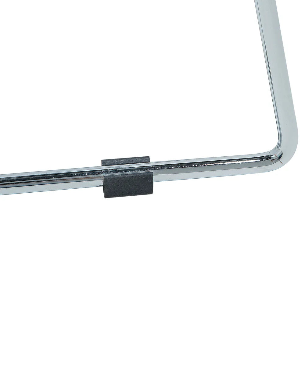 Set of 2 Dining Chairs HARLAN Metal Silver with Faux Leather Seat