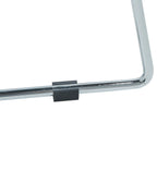 Set of 2 Dining Chairs HARLAN Metal Silver with Faux Leather Seat