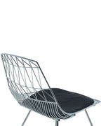 Set of 2 Dining Chairs HARLAN Metal Silver with Faux Leather Seat