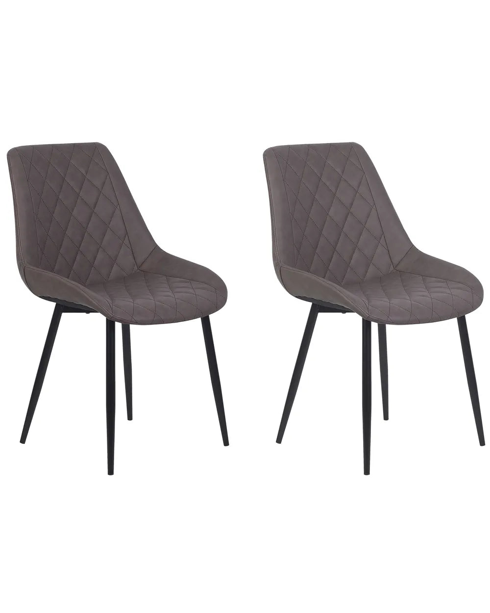 Set of 2 Dining Chairs MARIBEL Faux Leather Dark Brown