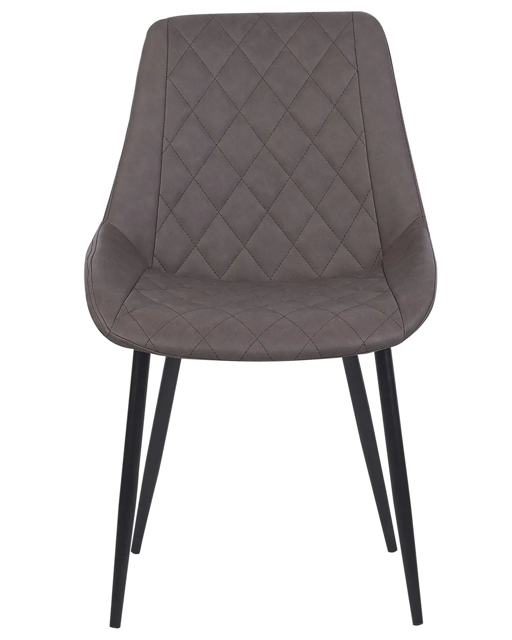 Set of 2 Dining Chairs MARIBEL Faux Leather Dark Brown