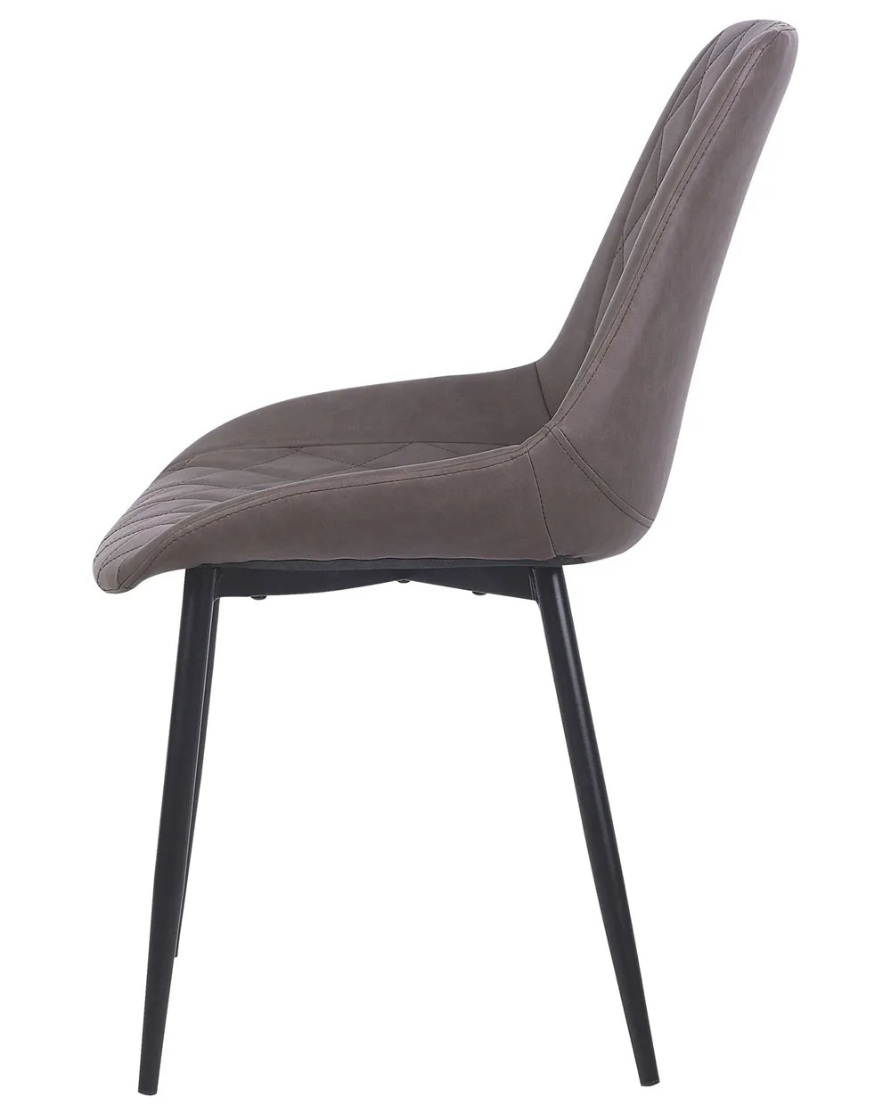 Set of 2 Dining Chairs MARIBEL Faux Leather Dark Brown