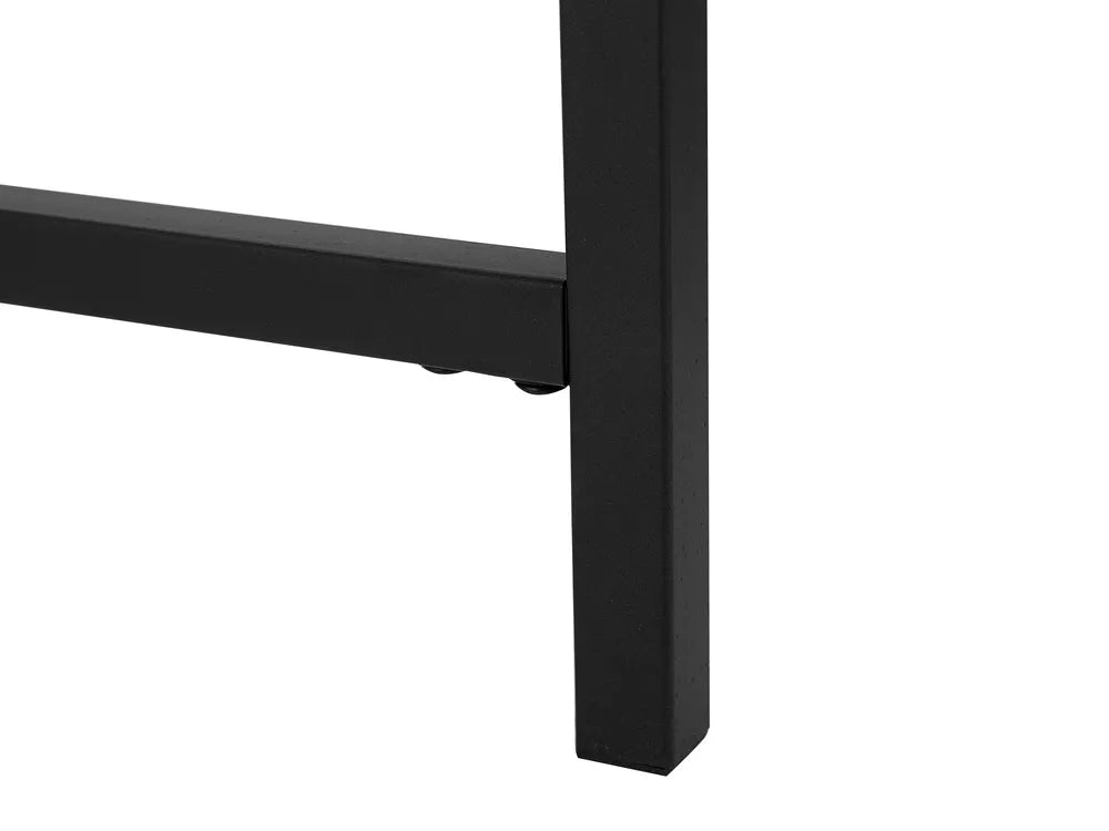 BONITA Round Coffee Table – Grey Concrete Effect, Metal Frame