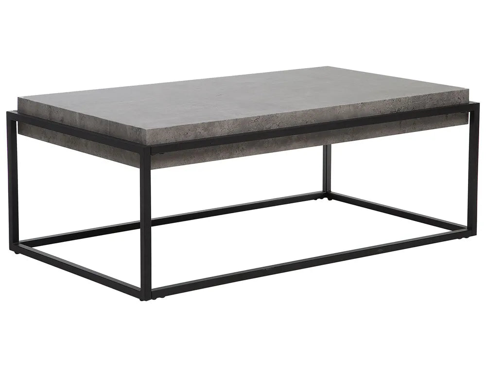 ALTOS Grey Concrete Effect Coffee Table – Rectangular Industrial Living Room Table