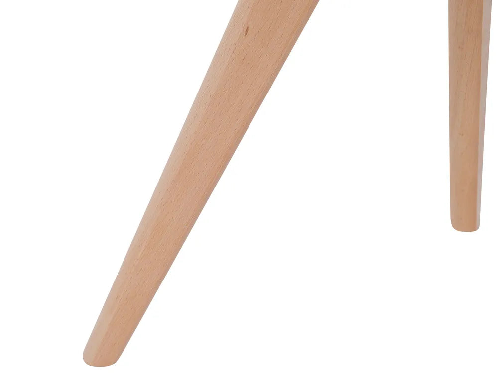 VEGAS Set of 3 Coffee Tables, Round MDF Tables with Beechwood Legs, Grey, 48×48×46 cm / 40×40×41 cm / 30×30×36 cm