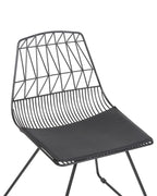 Set of 2 Dining Chairs HARLAN Metal Black with Faux Leather Seat