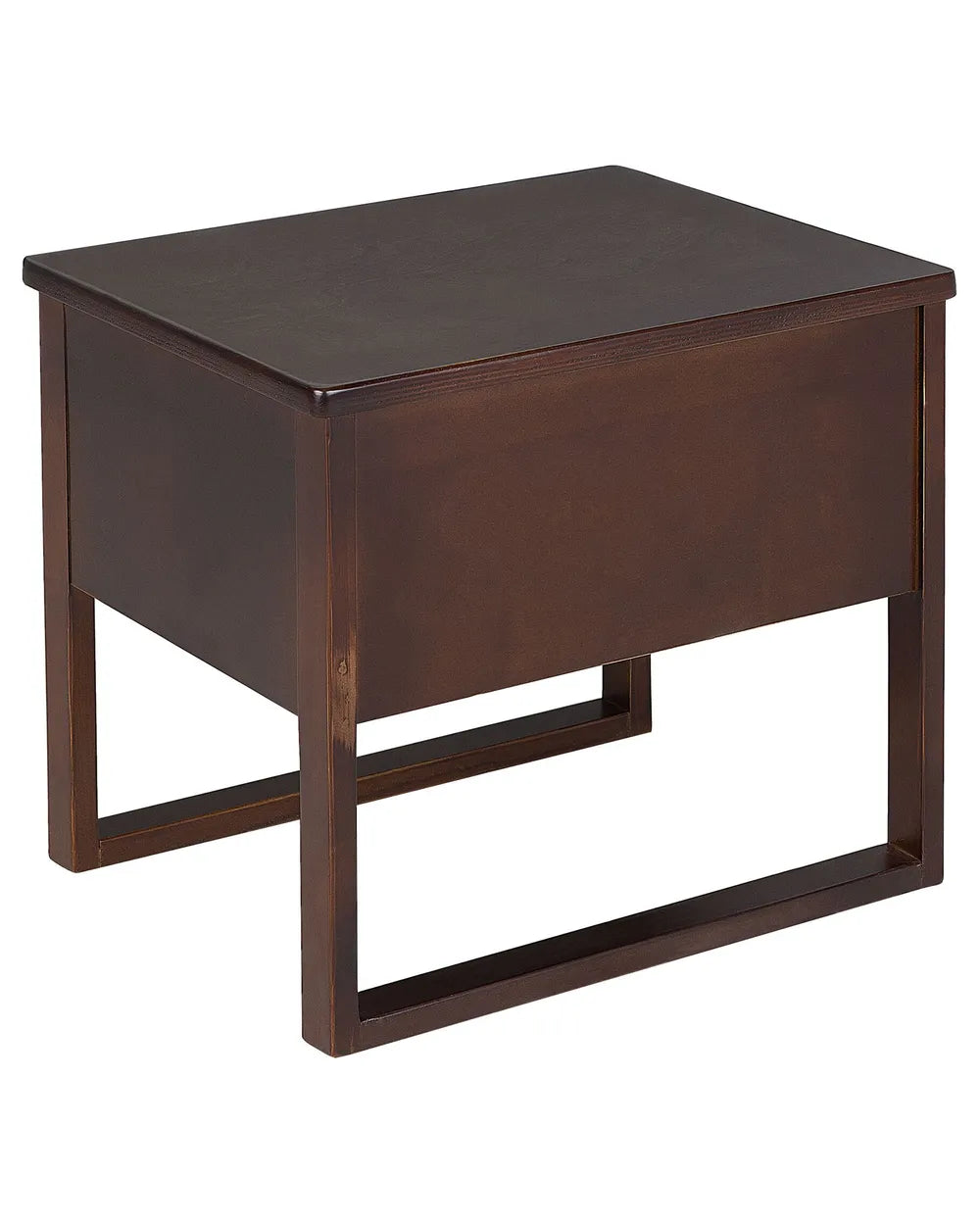 1 Drawer Bedside Table GIULIA, Solid Pine Wood, Dark Brown, 50 x 41 x 43 cm