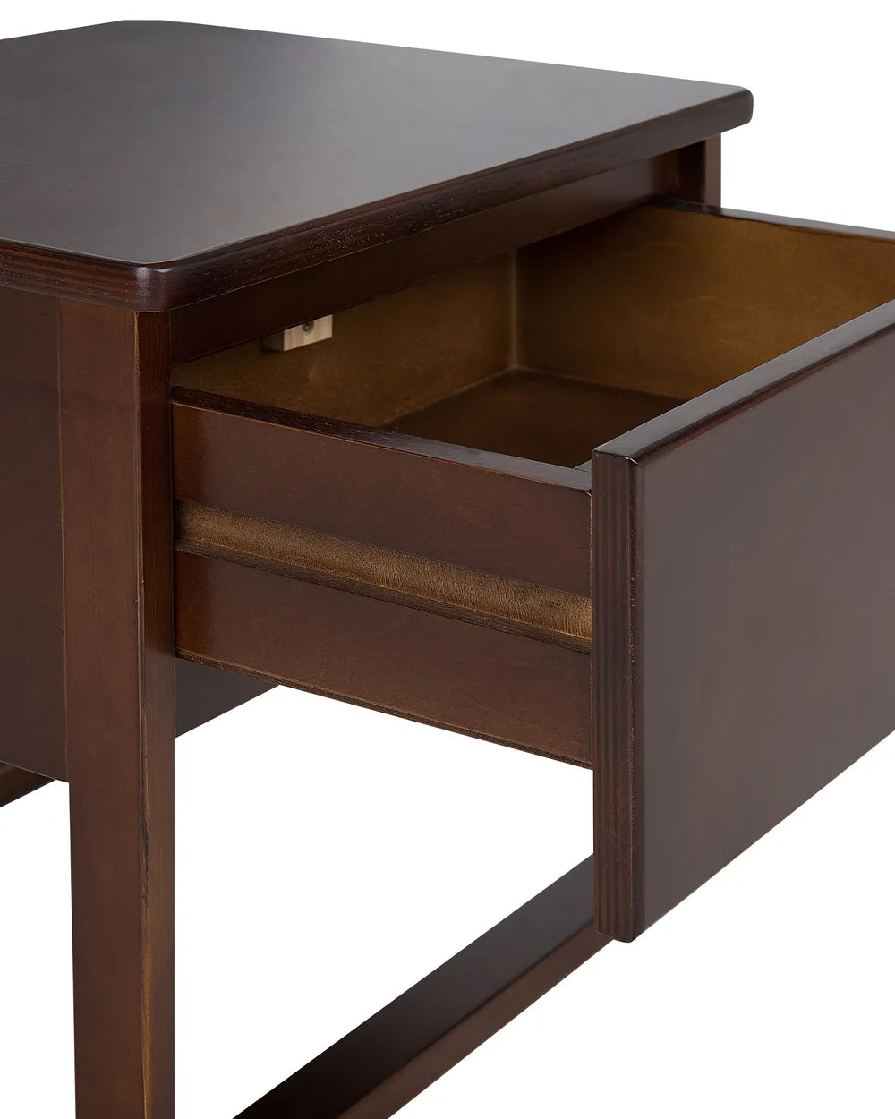 1 Drawer Bedside Table GIULIA, Solid Pine Wood, Dark Brown, 50 x 41 x 43 cm