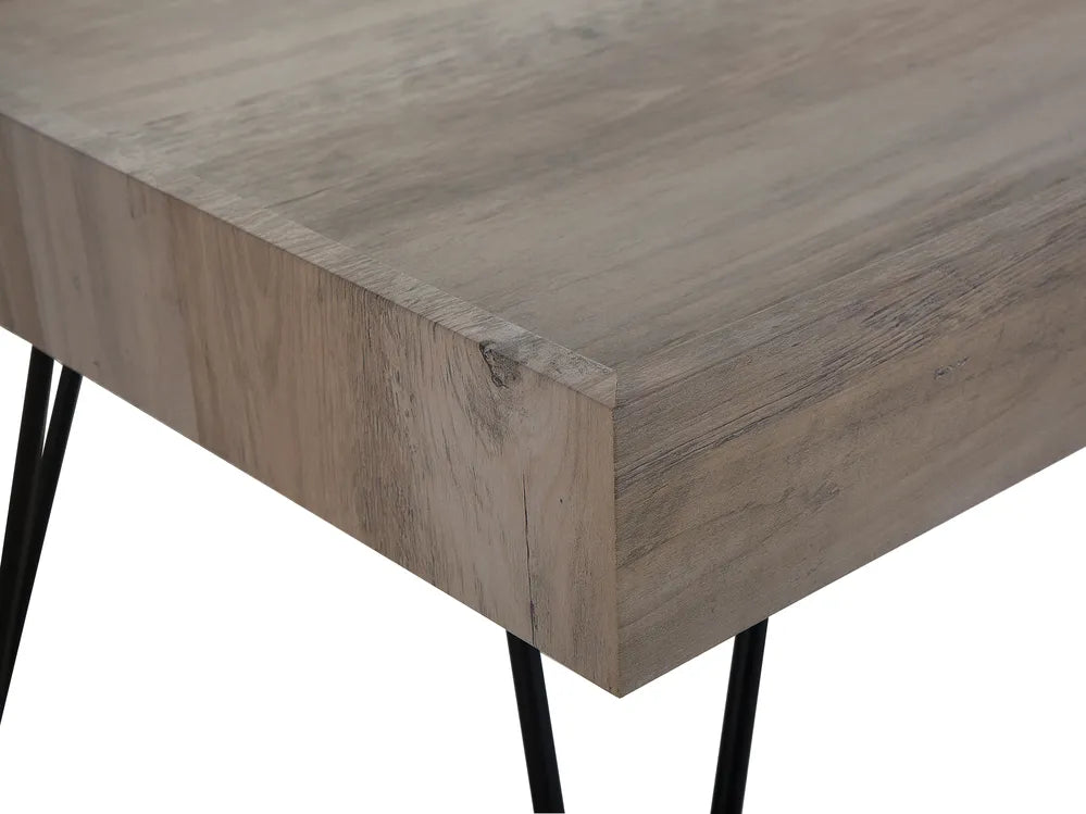 Coffee Table Welton Taupe – Rectangular MDF Top with Metal Legs