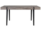 Dining Table ADENA Industrial Style 150×90 cm – Concrete Effect Top, Metal Legs (Grey / Brown / Beige)