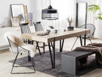 Dining Table ADENA Industrial Style 150×90 cm – Concrete Effect Top, Metal Legs (Grey / Brown / Beige)