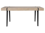 Dining Table ADENA Industrial Style 150×90 cm – Concrete Effect Top, Metal Legs (Grey / Brown / Beige)