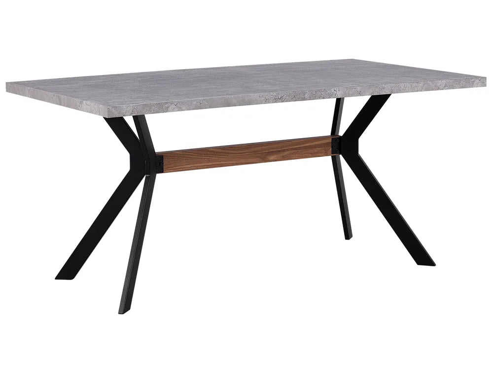 Dining Table BENSON Grey Concrete Effect 160 cm 90 cm