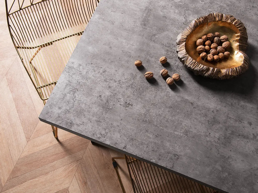 Dining Table BENSON Grey Concrete Effect 160 cm 90 cm