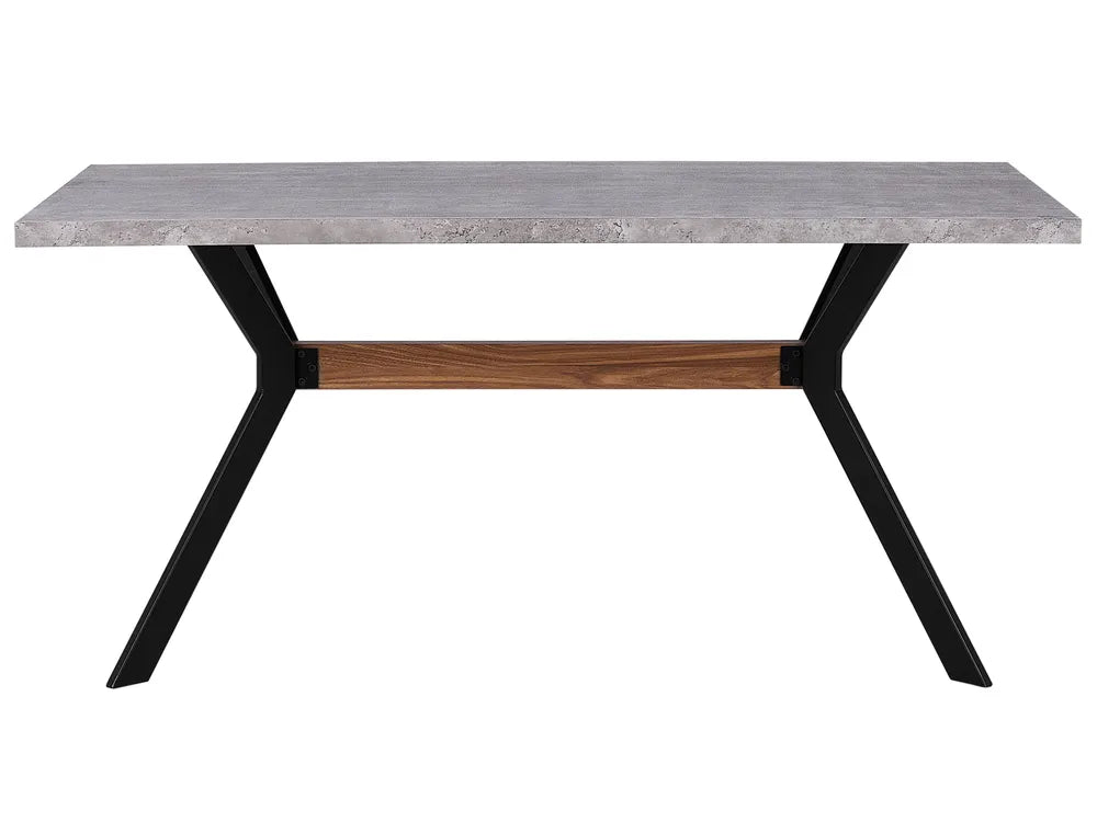 Dining Table BENSON Grey Concrete Effect 160 cm 90 cm