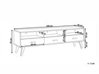 LIBERTY Modern TV Stand with Drawers and Shelves, White Finish, 180 cm – Suitable for TVs up to 75"