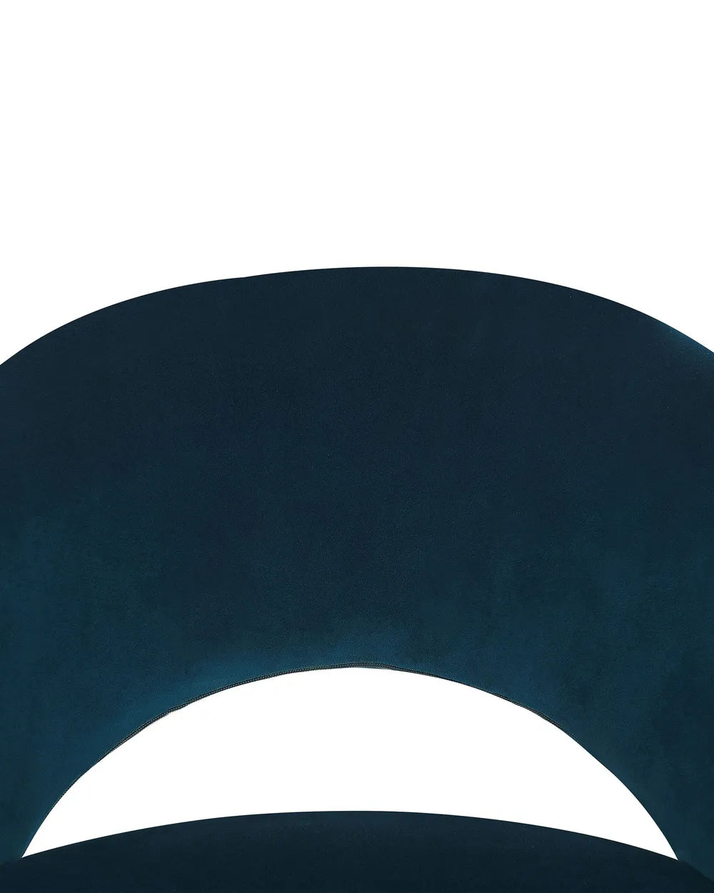 Set of 2 Dining Chairs VIVIAN – Velvet Upholstered Accent Chairs, Sea Blue, Metal Legs