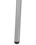 Set of 2 Dining Chairs HOBACK Metal Silver with Black Faux Leather Seat